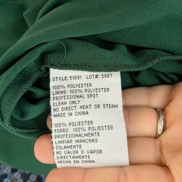 Vintage Nites Prom Dress Maxi Gown 14 Green Ombre Y2K Fairy Rhinestone Glam - Picture 11 of 12